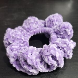 Purple Pansy Scrunchie